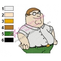 Peter Griffin Family Guy Embroidery Design 04